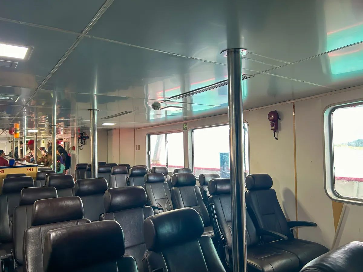 Green Ocean Premium class — the sweet spot for comfort and open deck access Green Ocean premium class interior seating