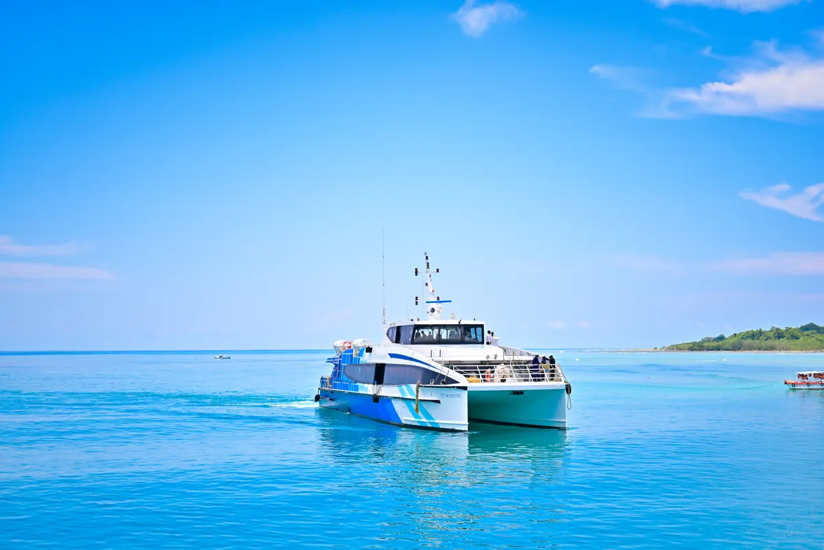 ITT Majestic — modern 200-passenger catamaran serving Andaman's island routes since 2016 ITT Majestic ferry catamaran at Port Blair Andaman Islands