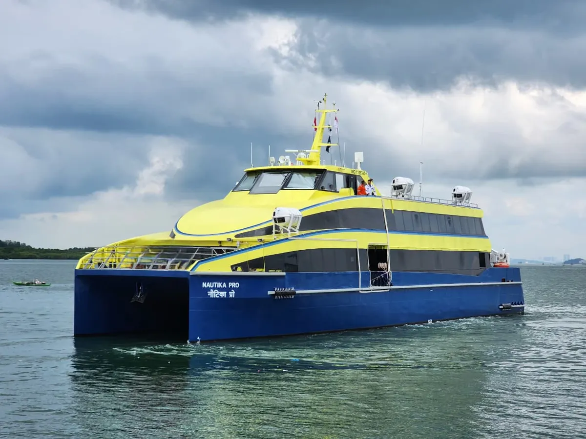 Nautika Pro — India's first ferry business class with private 4-seat cabins Nautika Pro ferry with India's first business class cabin
